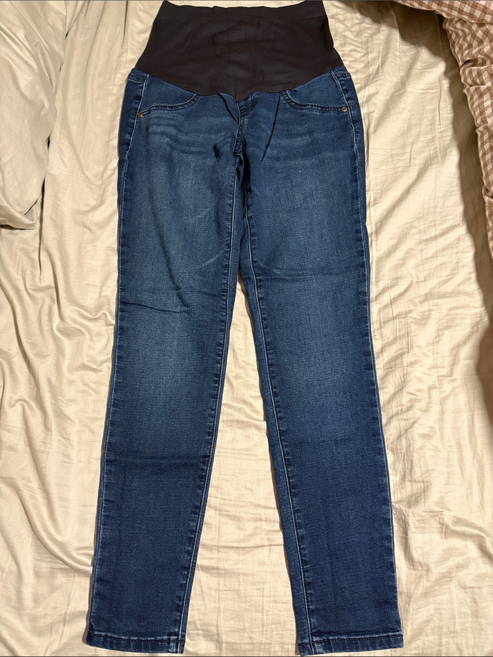 Sonoma Dark Blue Skinny Maternity Jeans with Black Support Panel